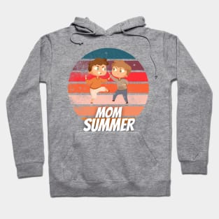 Mom Summer Sunset - Funny Boys Fight Hoodie